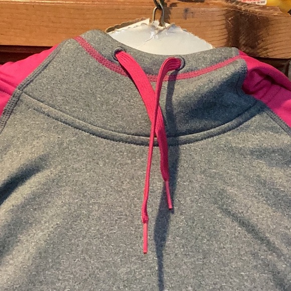 Nike Gray Hoodie with Pink 'Just Do It' Print therma-fit - Picture 3 of 8